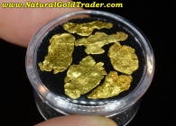 2.15 Grams (6) Alaska Foil Gold Specimens 