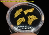 2.45 Grams (4) Montana Gold Crystal Specimens