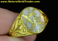 10.55 G. 22K Gold Ring w/Cali Gold Cabochon