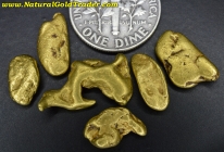 10.58 Grams (6) Alaska Placer Gold Nuggets