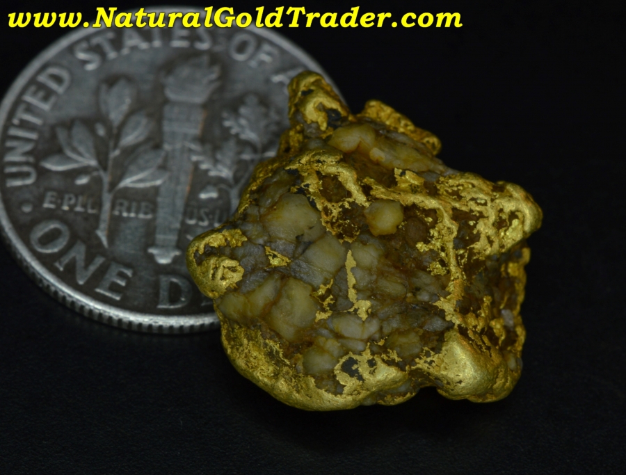 6.78 Gram Murray Idaho Gold & Quartz Specimen