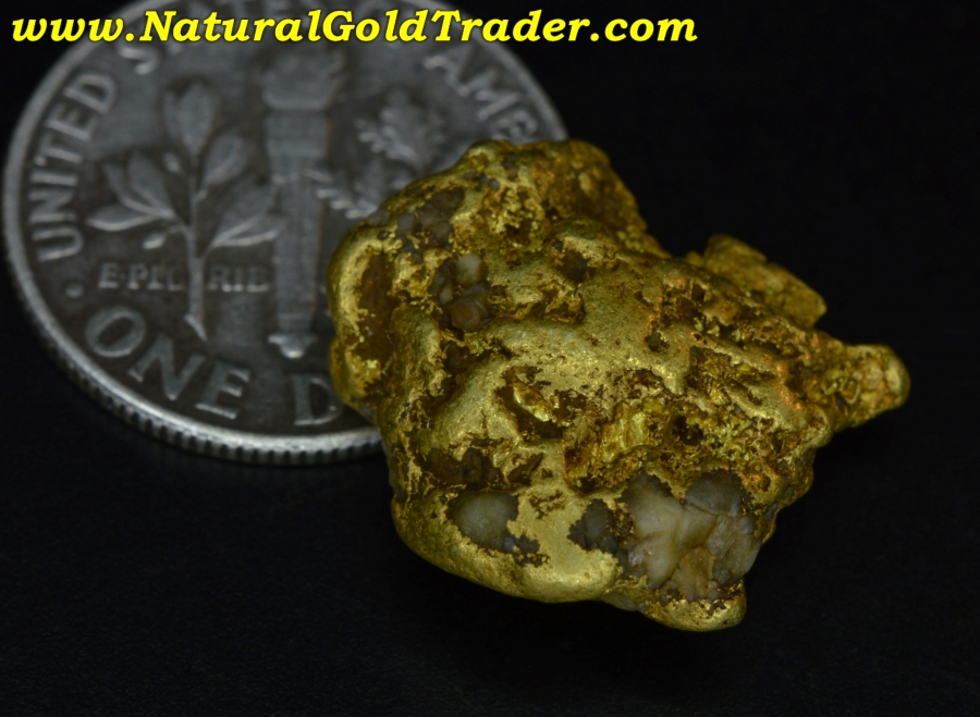 6.78 Gram Murray Idaho Gold & Quartz Specimen