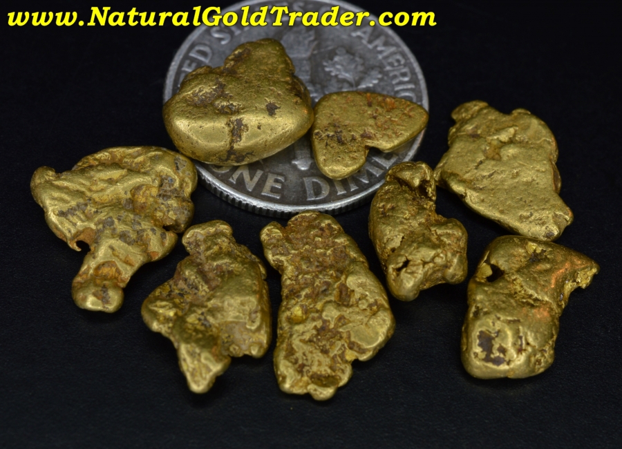 10.12 Grams (8) Murray Idaho Natural Gold Nuggets