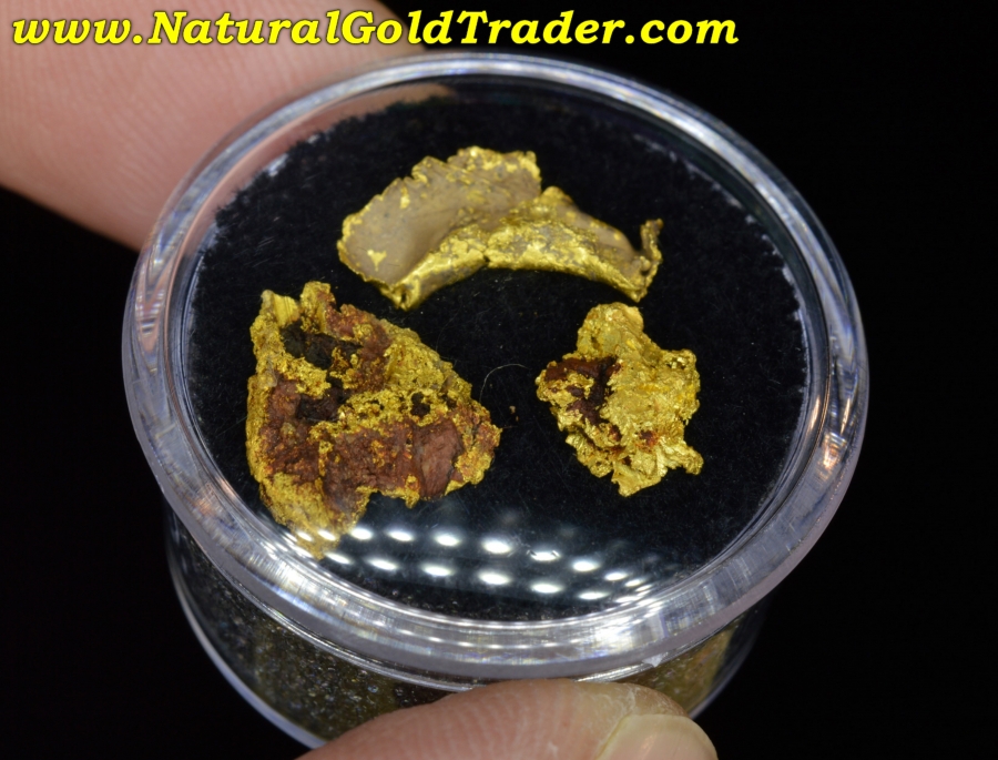 2.71 Grams (3) Latrobe California Gold Specimens