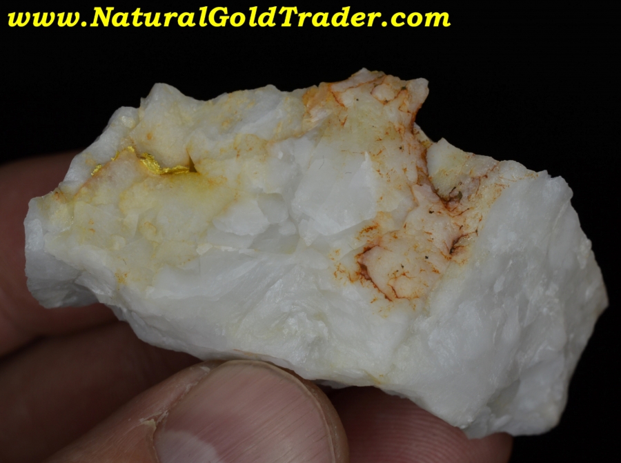 41.17 Gram California White Quartz w-Yellow Gold