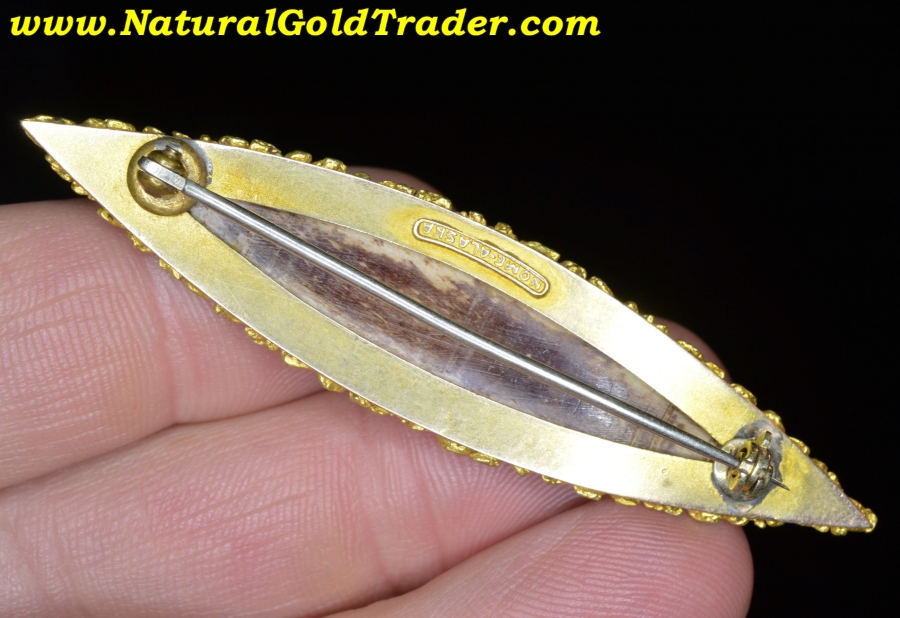 12.45 Gram Nome Alaska Gold Nugget Brooch