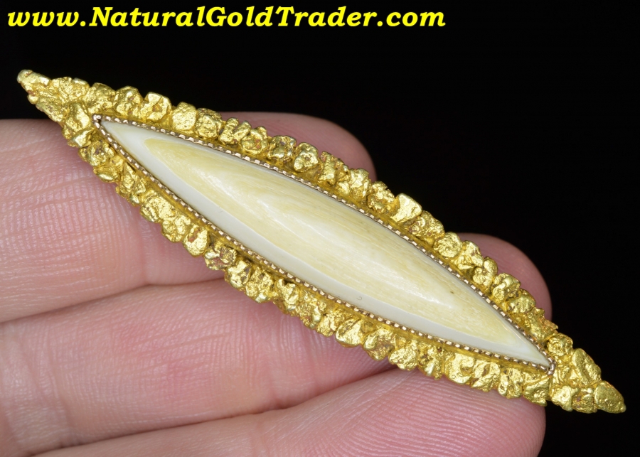12.45 Gram Nome Alaska Gold Nugget Brooch
