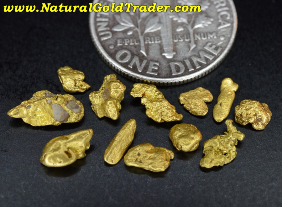 2.40 Grams (12) Iowa Hill California Placer Gold Nuggets