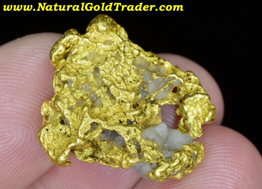 14.13 Gram Gold Basin Natural Gold Nugget with Quartz