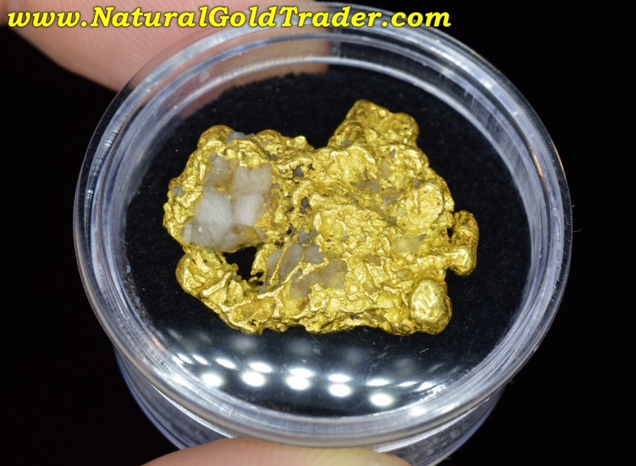 14.13 Gram Gold Basin Natural Gold Nugget with Quartz