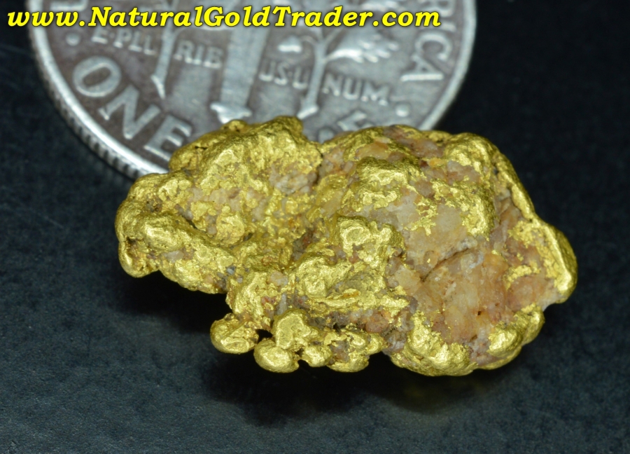 3.91 Gram Dawson City Yukon Gold Nugget with Quartz