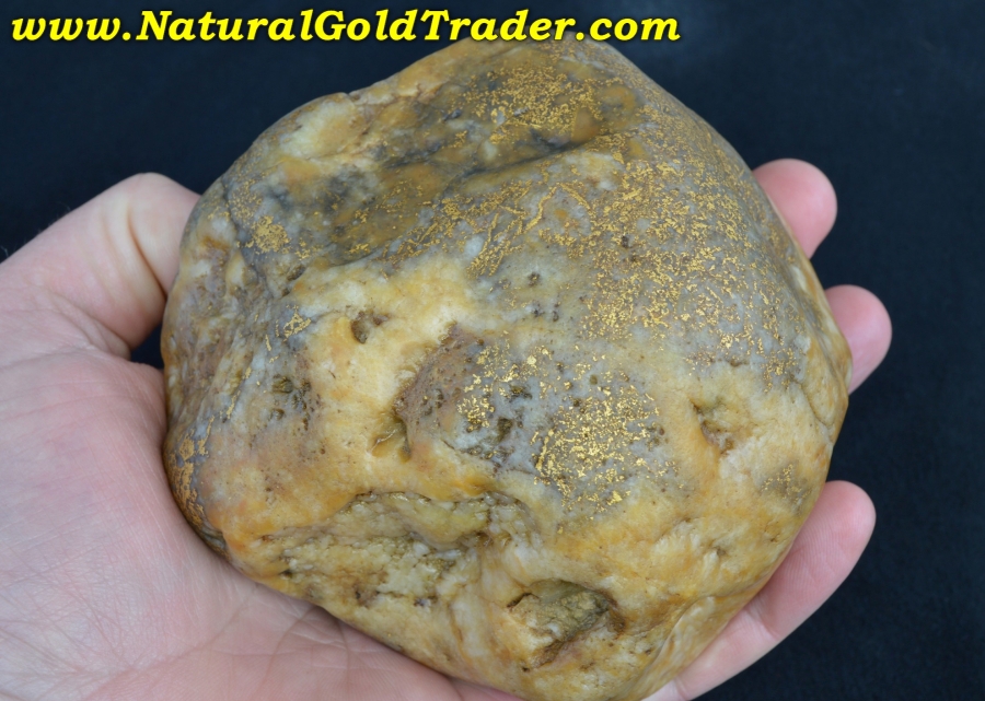 1288.8 Gram Massive Idaho Gold & Quartz Boulder Nugget