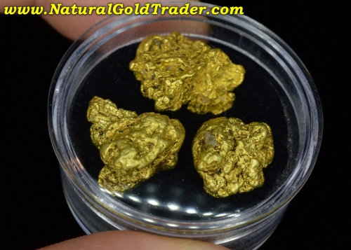 18.91 Grams (3) Alaskan Chunky Gold Nuggets