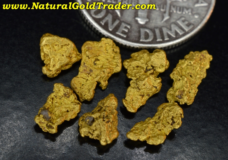 2.15 Grams (7) Goler Mining District California Gold Nuggets