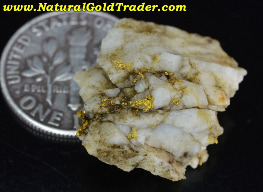 3.77 Gram Canyon City Oregon Gold & Quartz Specimen
