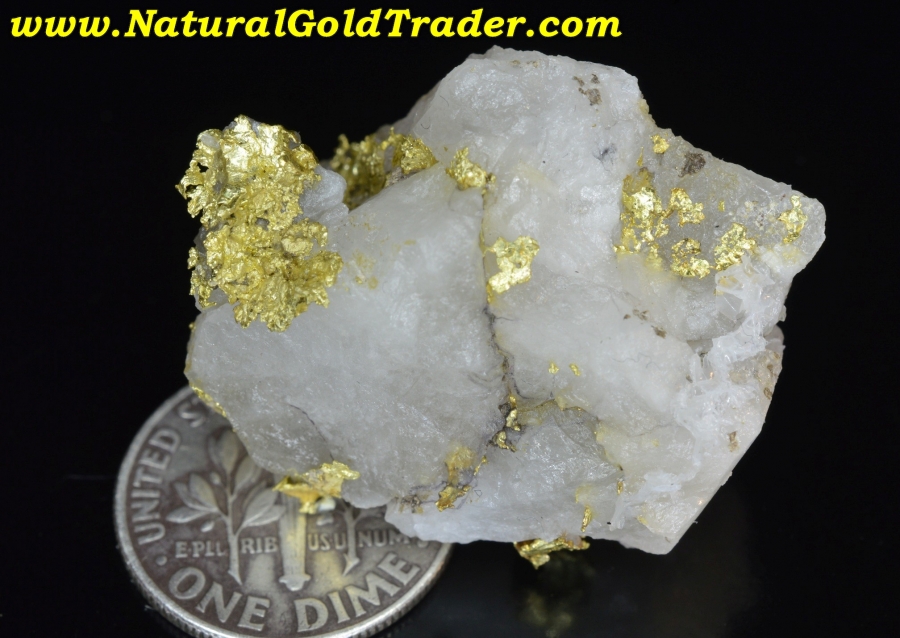 15.50 Gram California Natural Gold & White Quartz Specimen