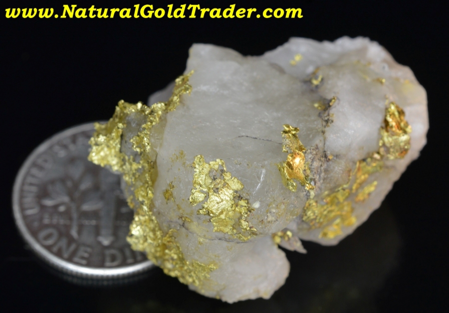 15.50 Gram California Natural Gold & White Quartz Specimen