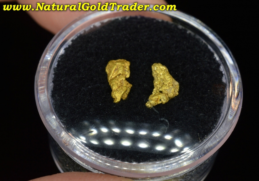 .82 Grams (2) Alaskan Chunky Gold Nuggets